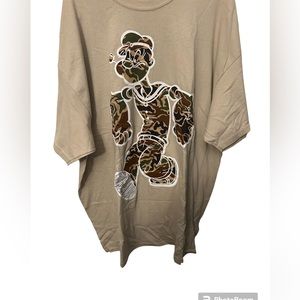 NWOT Popeye Camo Print Men's T-shirt Sz XXL